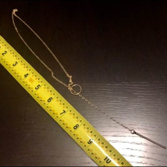 🔥NEW !🔥 DAINTY GOLD BAR/CIRCLE NECKLACE TR… - Picture 3 of 4